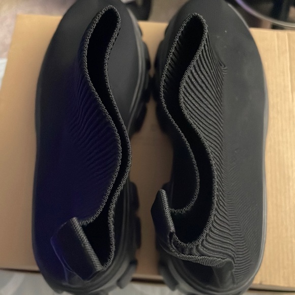 Womens Black Sock Boots, - Picture 6 of 6